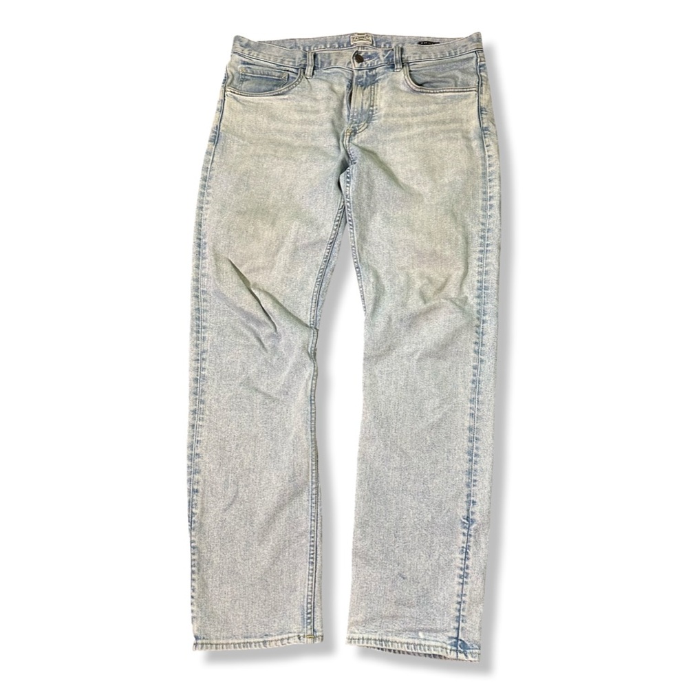 Faherty Brand Mens 34x32 5 pocket Jeans Light Wash Denim Pants Casual